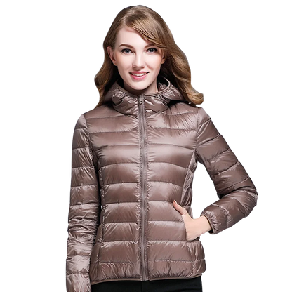 White Duck Down Winter Hoody Jackets Ultra-light Women Down Coats Puffer Long Sleeve Warm Slim Portable Thin Female Outwears 7XL