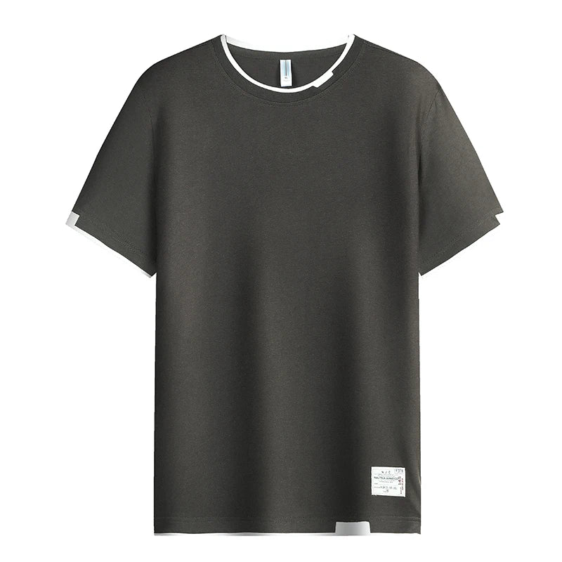 FGKKS 2024 Casual T-Shirt dla mężczyzn Pure Bawełna oddychająca moda Krótkie rękawy Wysokiej jakości koszulka dla mężczyzn