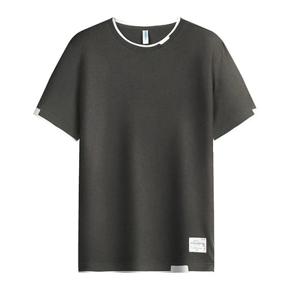 FGKKS 2024 Casual T-Shirt dla mężczyzn Pure Bawełna oddychająca moda Krótkie rękawy Wysokiej jakości koszulka dla mężczyzn