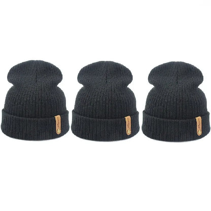 Brand Oohmy Knitted Hats for Men Women, Skullies Caps, Warmer Bonnet, Casual Cap, Monochromatic, Male and Female, Winter, 2024