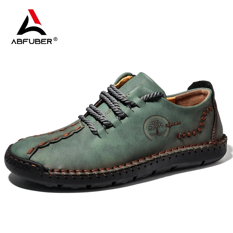 Chaussures à la main pour hommes décontractés pour hommes baskets hommes confortables en cuir mores de bouteilles