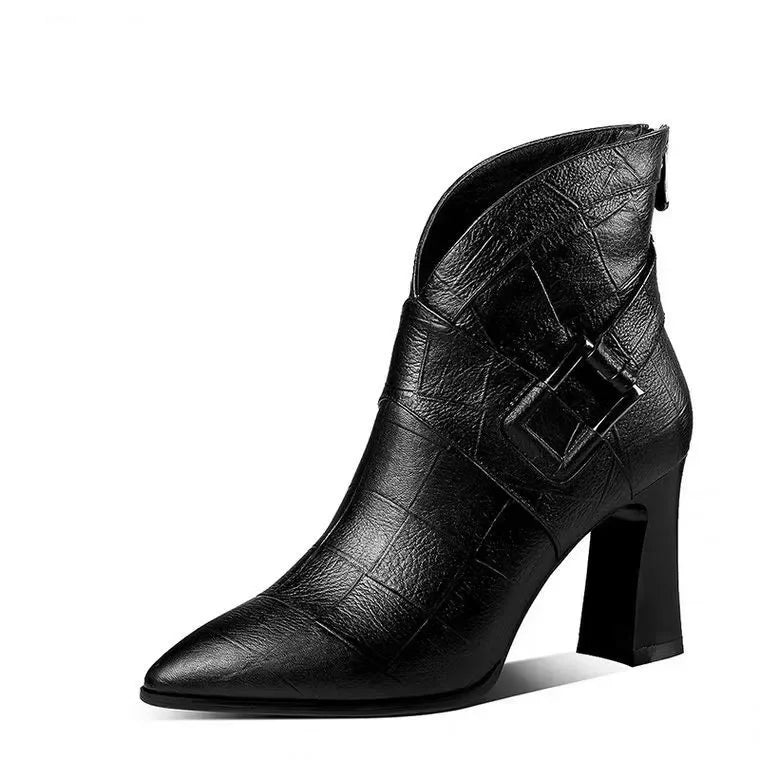 Stivali da donna sexy 2020 Autumn e inverno con tacchi alti a V inverno scarpe caviglia stivali in pelle stivaletti femminile da donna scarpe da matrimonio femminile