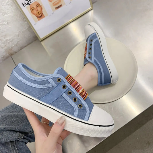 Canvas Flat Shoes Women Low-cut Trainers  Casual Vulcanize Shoes New Women Summer Autumn Sneakers Ladies sneakers women