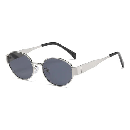 Fashion Oval Sunglasses Women Retro Trend Outdoor Metal Sun Glasses High Quality Classic Men Luxury Brand Eyewear UV400 Goggles