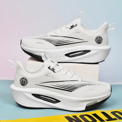 Men Running Shoes Outdoor Cushioning Jogging Couple Sneakers Non-Slip Luxury Shoes Trainer Race Breathable Mesh Off-road Shoes