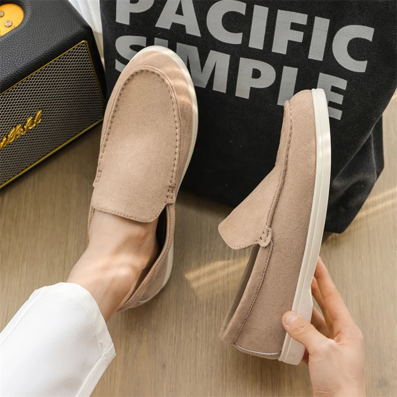 Udendørs mode herre afslappet sko komfortable mandlige loafers skridsikre gående sneakers åndbare lejligheder køresko dovne sko