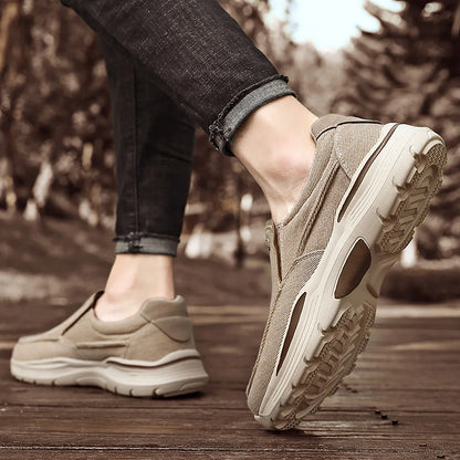 Mænds afslappede sko lærred åndbart loafers mænd 2024 ny mandlig komfortabel udendørs vandresko klassiske loafers mænd sneakers