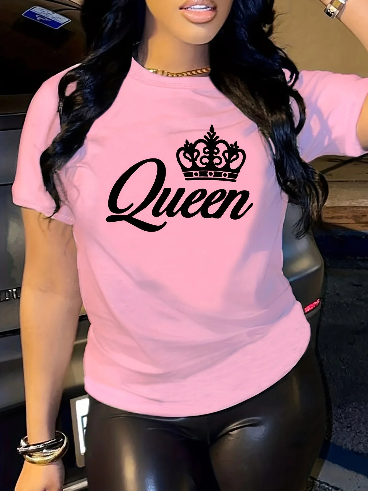 Women's T-shirt Casual Black Short Sleeved Printed Loose Top Design Clothes  Clothing O-Neck Casual Female Tops Street