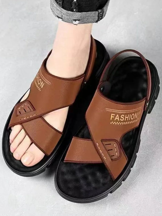 Beach Shoes for Men Non-slip Big Size Luxury 2025 Stylish H Clearance Sale New Arrival Fashion Breathable Adult Eva Man Sandals