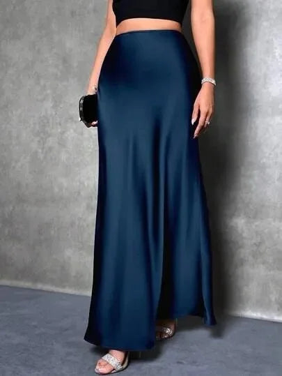 Nuevo estilo de moda europea y americana Velvet A- Falda de línea Línea Vestido largo para mujeres Otoño Invierno 2023 Diseño simple