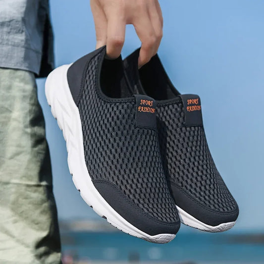 Men's Sports Shoes Breathable Mesh Men Casual Shoes Outdoor Anti-Slip Large Size Loafers Walking Lightweight Mens Tennis Shoes