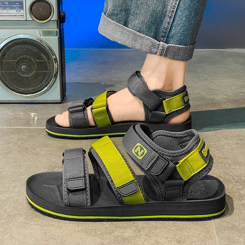 Karlar frjálslegur skylmingasandalar renna á karlmann sandal karlkyns sandles Sandalias Hombre Sandale Homme Open skór auk stór stærð 50 51 52
