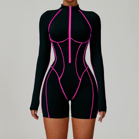 Gym Set Women Jumpsuit Training Yoga Suit Sportswear Women Long Sleeved Sports Fitness Rompers Female Push Up Workout Bodysuits