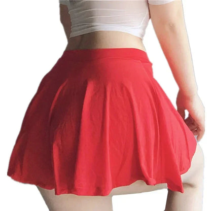 NewJoinfun Coreean Negru Plisat Mini Fuste de vară Îmbrăcăminte de modă de vară Talie înaltă Japonia Fete o linie albă Fustă scurtă pentru femei