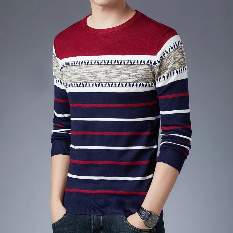 Pull à manches longues pour une chemise en tricot à manches longues à manches longues pour hommes à la mode et à manches longues pour hommes