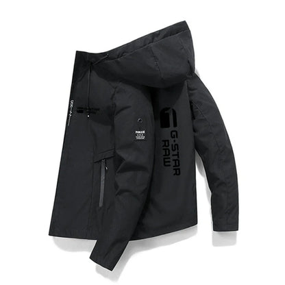 The 2025 new Spring and Autumn men's jacket, high-quality printed outdoor sports jacket, windproof and fashionable casual jacket