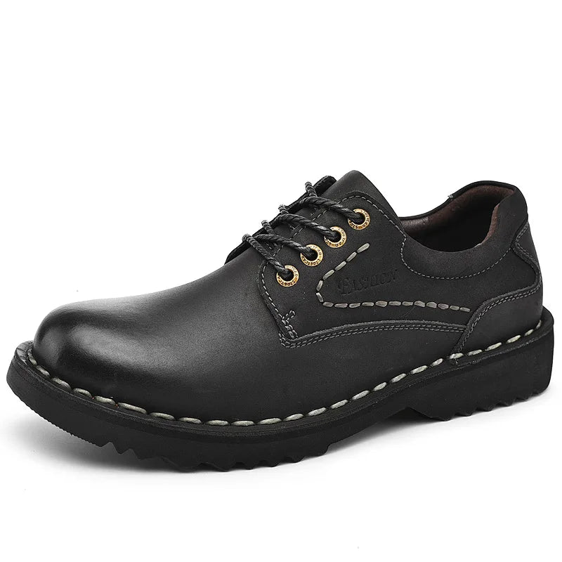 Golden Sapling moda męskie buty zwykłe retro skórzana platforma dla mężczyzn wypoczynek imprezowy obuwie robocze chaussures homme