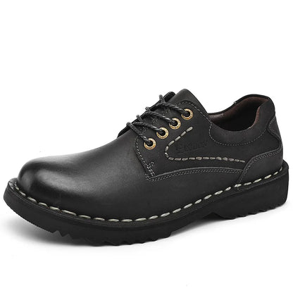 Golden Sapling moda męskie buty zwykłe retro skórzana platforma dla mężczyzn wypoczynek imprezowy obuwie robocze chaussures homme