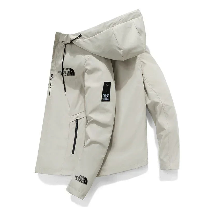 2025 New Men's Windproof Jacket Zipper Hooded Baseball Jacket Outdoor Sports Casual High Quality Spring and Autumn Brand
