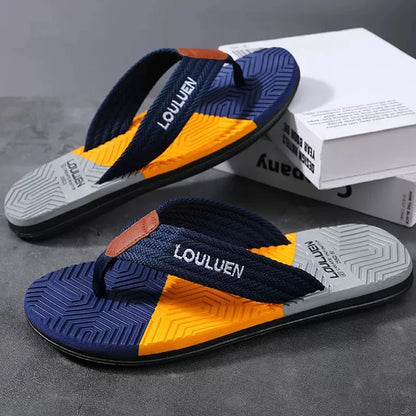 Hágæða heita sölu karlar flip flops Summer strönd flip flops karlar tíska andar frjálslegur strönd karlmenn inniskór sumar úti