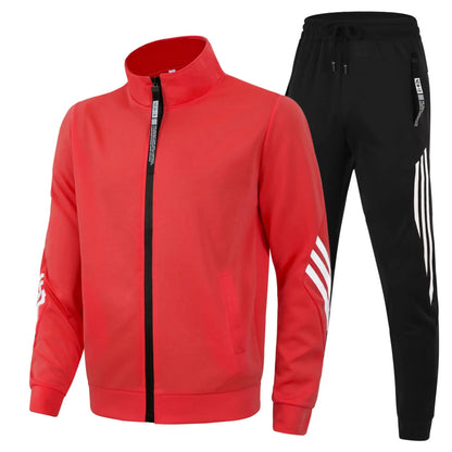 2024 رجال جدد يديرون مجموعات من قطعتين zip up cardigan Stand Stack Jacket Sweatshirt+Pants مجموعات للجنسين للملابس الرياضية الربيع