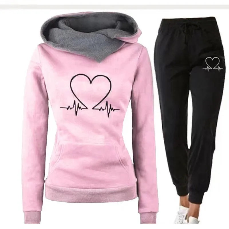 Ny ankomst vår Autumn Winter Casual Sportswear Set Printed Women's Hoodie Sweatshirt Trendy Outfit Hoodies Sweatshirts
