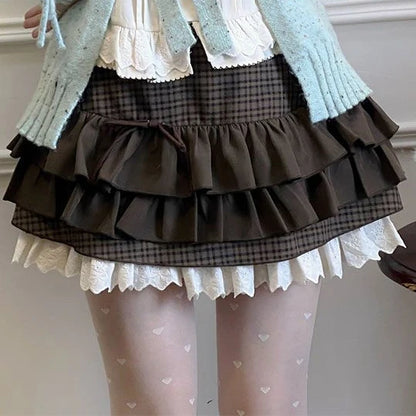 Doce Lolita Cardigans Mulheres Y2K Sweater Hollow Out suéter de bandagem Kawaii Pocket Pocket 2025 Japonês Casual Streetwear Tops JK Tops
