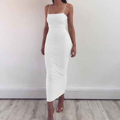 JZ461 Nuovo abito da donna estivo lungo abiti imbracati club abito da stense sexy
