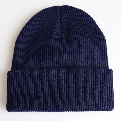 Brand Oohmy Knitted Hats for Men Women, Skullies Caps, Warmer Bonnet, Casual Cap, Monochromatic, Male and Female, Winter, 2024