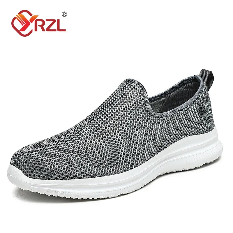 Yrzl mænds sneakers åndbar unisex afslappet sko udendørs skridsikre mesh loafers gå letvægt mode mandlige tennissko