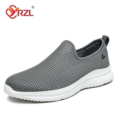 Yrzl mænds sneakers åndbar unisex afslappet sko udendørs skridsikre mesh loafers gå letvægt mode mandlige tennissko