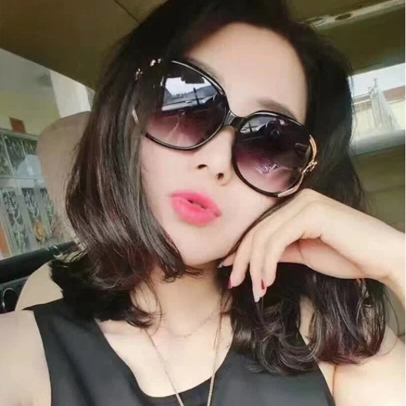 Gafas Classic Retro Large Frame Women's Sunglasses Fashion Brand Sun Glasses  Lady Driving Luxury Eyewear UV400 Oculos