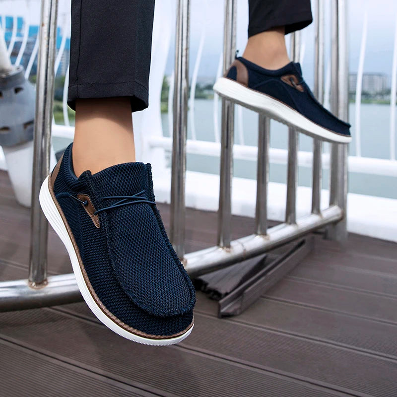 Men's Adjustable Lace-Up Loafers Shoes Non-Slip Sole Breathable Upper Comfortable for Walking Jogging Shoes Casual shoes