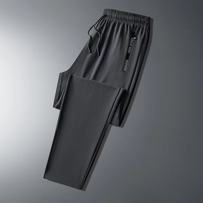 Ice Seide neue Hosen für Männer Sommer Dünne Stil Sport trockneter, gerade getrocknetes Bein Draping Wide Leg Hosen lässige lange Hosen für Männer