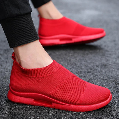 Damyuan Men Light Running Shoes Jogging Shoes Breathable Man Sneakers Slip On Loafer Shoe Men's Casual Shoes Størrelse 46 2020