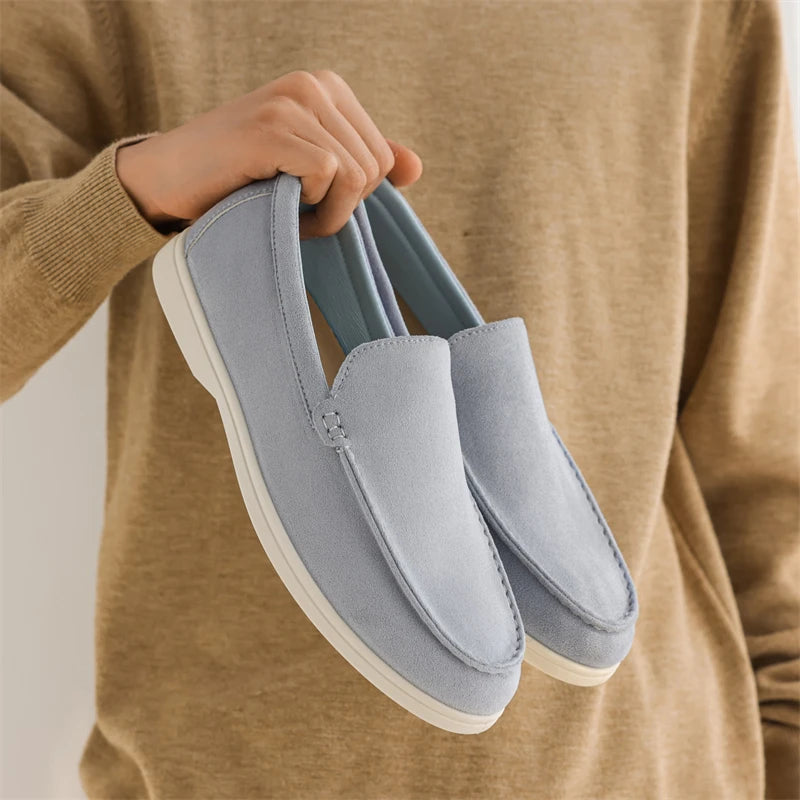Udendørs mode herre afslappet sko komfortable mandlige loafers skridsikre gående sneakers åndbare lejligheder køresko dovne sko
