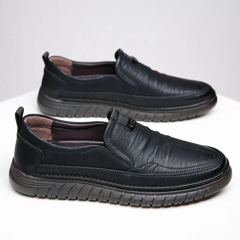 Retro Penny Loafer Echte koeienleren klassieke schoenen naaien comfortabele mannen casual slip-on club feestschoen lente zomer
