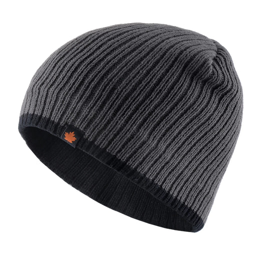 Men's Skullies Beanies Knitted Wool Hats Men Winter Knitting Thick Beanie Hat Double Layer Solid Color Velvet Warm Bonnet Cap