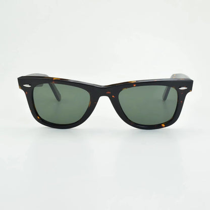 Gafas de sol clásicos lente de vidrio acetato de lentes solares y-2140 diseño de doble remacha gafas elegantes femeninas uv gafas de sol
