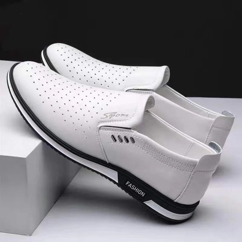 Scarpe in pelle da uomo di lusso comodi moca