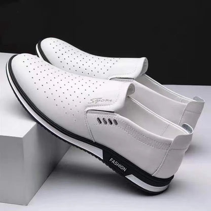 Scarpe in pelle da uomo di lusso comodi moca