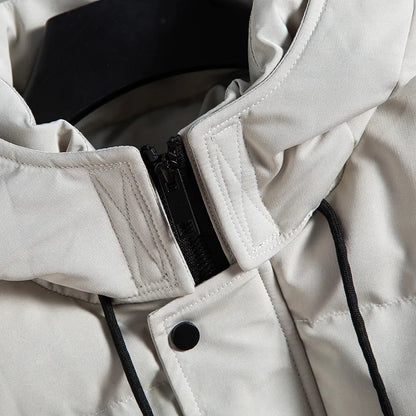 Langhylse Solid Warm Parkas Cardigan Outdoor Men Autumn Winter Jacket Waterproof Hoodie Outerwear Fashion Sportswear Coat Tops