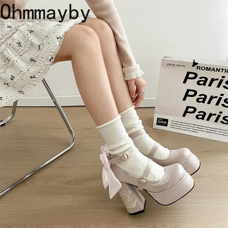 Platforme de designer cu tocuri înalte lolita curele de modă de cruci de modă de primăvară de toamnă de noapte Clubul de stripper