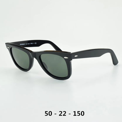 Gafas de sol clásicos lente de vidrio acetato de lentes solares y-2140 diseño de doble remacha gafas elegantes femeninas uv gafas de sol