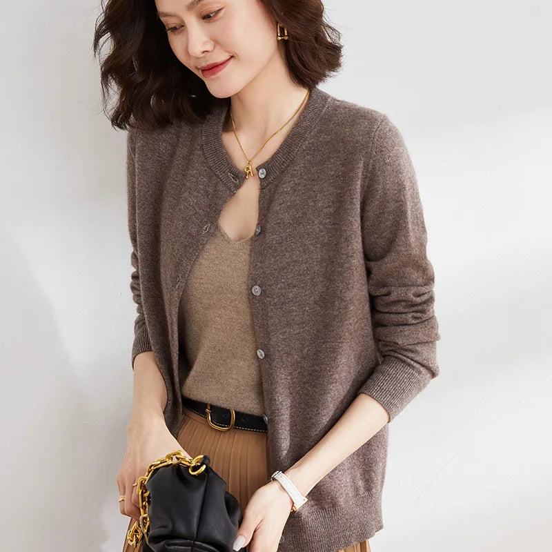 Kobiety sweter sweter o Neck Spring Autumn Knitted kaszmirowe Cardigany Solidne damskie swetry damskie 2022