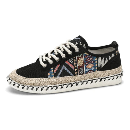 Þróa nýja menn þjóðernisstíl flata skó fatahönnuð prentari sneaker karlar frjálslegur skór andar lágu strigaskór maður zapatos hombre