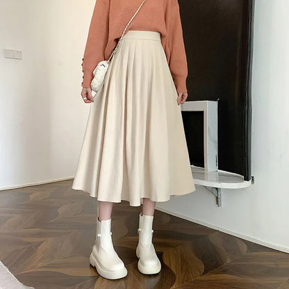 Lucyever Vintage Brown High mitti Pleated Pil