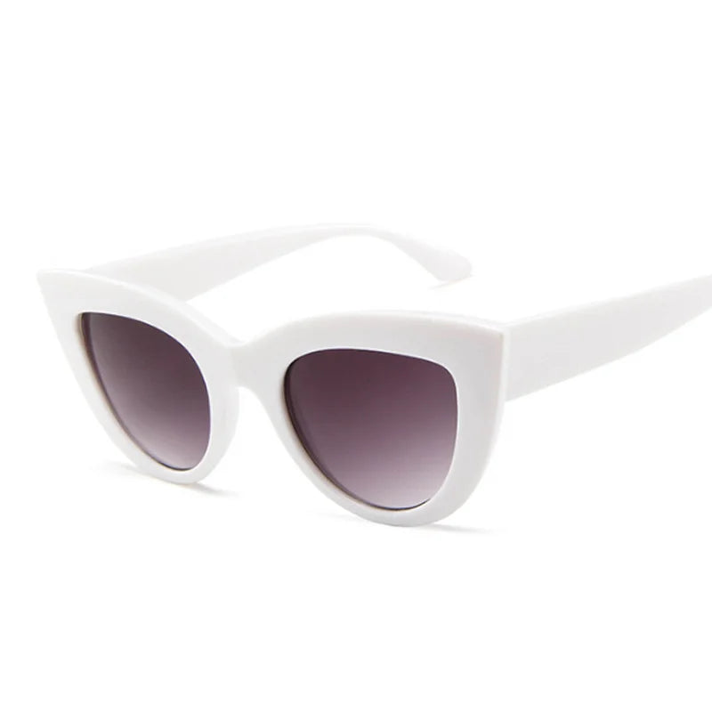 Vintage Cat Eye Sluneční brýle Žena značka návrhářka retro sluneční brýle ženské módní zrcadlové venkovní odstíny gradient oculos de sol