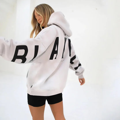 American Retro Letter Print Oversized Sweatshirt Women Harajuku Y2K Trendy Streetwear Top Chic Colorful Versatile Casual Hoodie