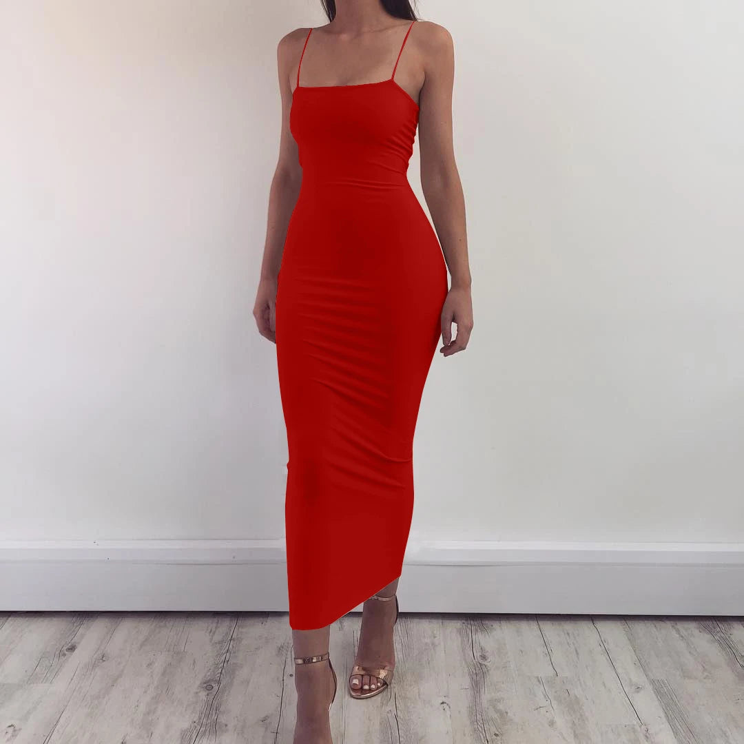 JZ461 Nuovo abito da donna estivo lungo abiti imbracati club abito da stense sexy
